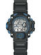 Jaga M1132 Black Digital Herrenuhr 51mm Batterie mit Schwarz Kautschukarmband