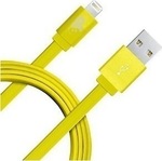 Patriot Charge Sync Flach USB-A zu Lightning Kabel Gelb 1m (PCALC3FTFYL)