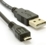 USB 2.0 to micro USB Cable Μαύρο 1.5m (CABLE0022)
