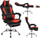 HomeMarkt HM1055.01 Gaming Chair with Footrest Red