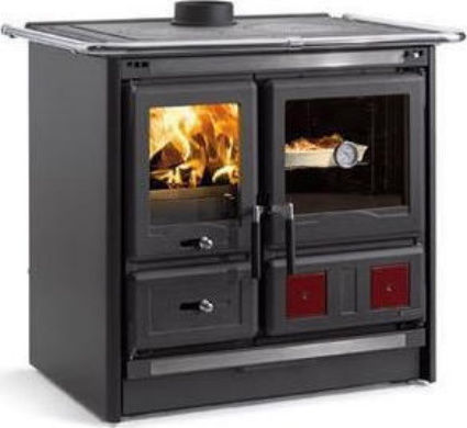 La Nordica Rosa L Gusseisen Holzofen mit Ofen 8.1kW Schwarz