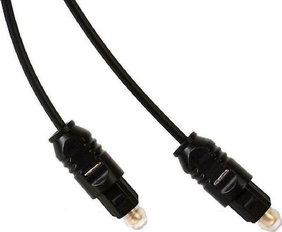 Powertech Optical Audio Cable TOS male - TOS male Μαύρο 1m (CAB-O001)