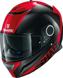 Shark Spartan Carbon Skin Full Face Helmet with Pinlock and Sun Visor ECE 22.05 1290gr Black/Red HE5000EDRR