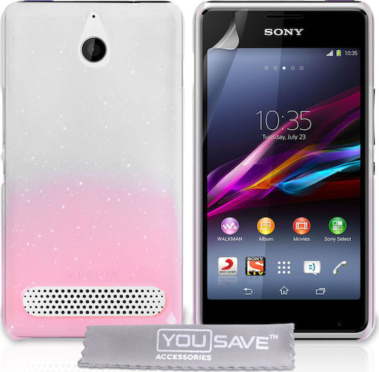 YouSave Accessories Raindrop Back Cover Silicon Roz (Xperia E1)