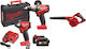 Milwaukee M18 FPP2A-502C Set Impact Drill Driver & Impact Screwdriver & Blower 18V with 2 Batteries 5Ah and Case