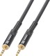 Power Dynamics 3.5mm Jack Cable Male - 3.5mm Male Black 1.5m with Gold Plated Terminals