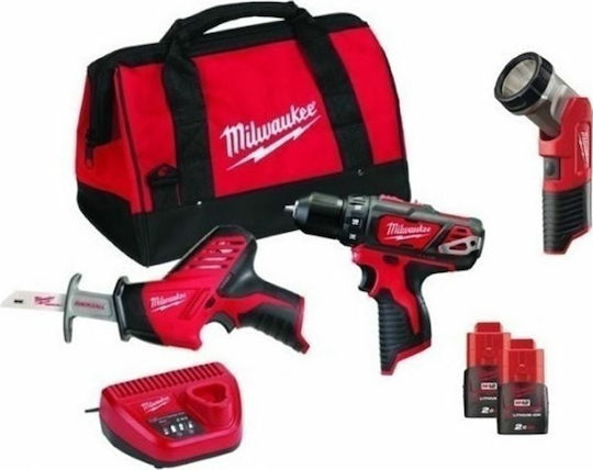 Milwaukee M12 BPDHZ-202B Set Impact Drill Driver Reciprocating - Main Image