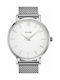 Cluse Minuit Mesh Silver/White