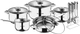 Blaumann BL-3133 Cookware Set of Stainless Steel with No Coating Silver 17pcs