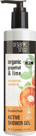 Natura Siberica Organic Shop Gel De Duș Cu Glicerină Și Miros Grapefruit Și Lime Organic 280ml