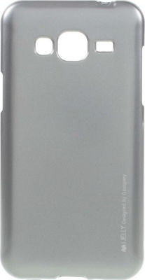 Mercury iJelly Metallic Back Cover Silver (Galaxy J3 2016)