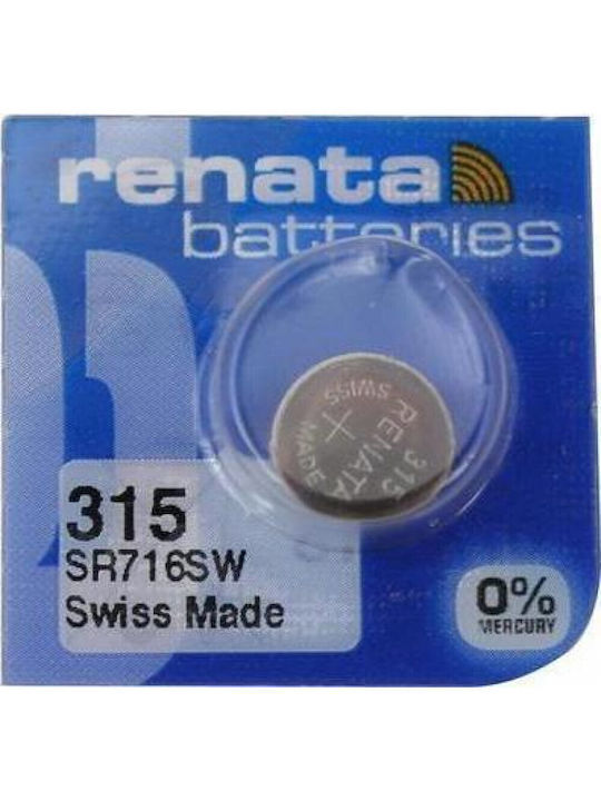 Renata 315/SR716SW Silver Oxide Watch Battery SR67 1.55V 1pcs