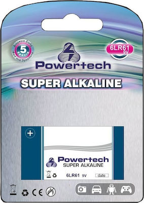 Powertech Super Αλκαλική Μπαταρία 9V 1τμχ