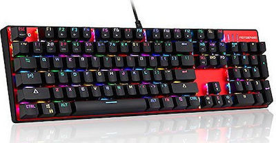 Motospeed Inflictor CK104 Gaming Μηχανικό Πληκτρολόγιο με Outemu Blue διακόπτες και RGB φωτισμό (Αγγλικό US) Κόκκινο