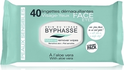 Byphasse Make-up Remover Wipes Aloe Vera Sensitive Skin Μαντηλάκια Καθαρισμού Προσώπου 40τμχ Byphasse Make-up Remover Wipes Aloe Vera Sensitive Skin Μαντηλάκια Καθαρισμού Προσώπου 40τμχ