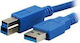 MediaRange 1.8m USB 3.0 Cable A-Male to B-Male Blue (MRCS144)