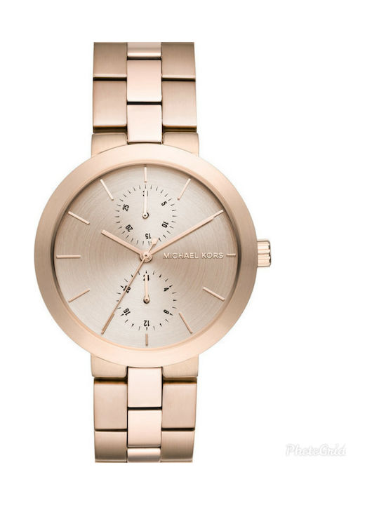 Michael Kors Garner Uhr Chronograph mit Rose Gold Metallarmband