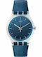 Swatch Encrier Men's Watch 41mm Battery with Blue Rubber Strap