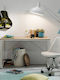 Schreibtisch Forma Holz White / Sonoma mit Metallbeinen 120x60x75cm