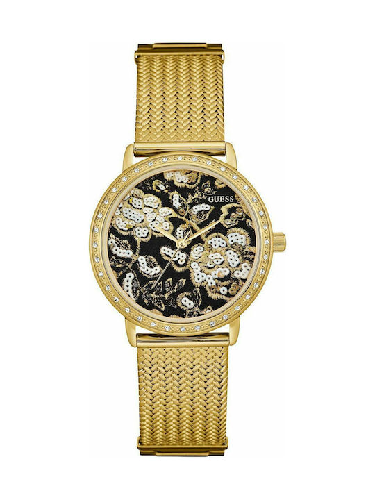 Guess Chronograph Watch with Metal Bracelet Gold
