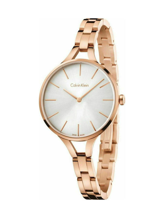 Calvin Klein Ceas cu Rose Gold Brățară Metalică K7E23646