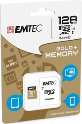 Emtec Gold+ microSDXC 128GB Clasa 10 U1 UHS-I cu adaptor