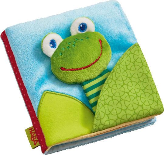 Haba Книга за дейности Бебешка книжка жаба със звуци за 0++ месеца