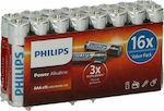 Philips Power Αλκαλικές Μπαταρίες AAA 1.5V 16τμχ