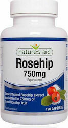 Natures Aid Rosehip 750mg Ergänzungsmittel für die Gelenkgesundheit 120 Mützen P865