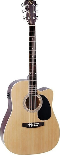 Soundsation Semi-Acoustic Guitar YELLOWSTONE DNCE NT Natural Cutaway Natural