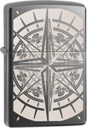 Zippo Compass Windproof Lighter Flame Black Ice