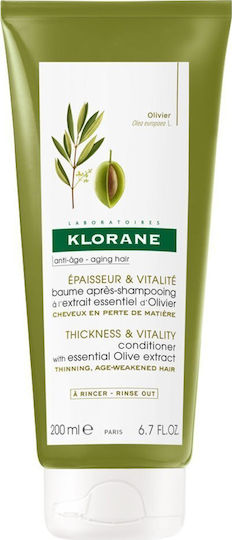 Klorane Thickness & Vitality With Essential Ol Conditioner Αναδόμησης/Θρέψης για Ξηρά Μαλλιά 200ml