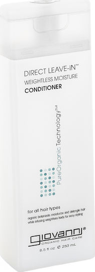 Giovanni Direct Leave-In Weightless Moisture Кондиционер за Хидратация за Всички Типове Коса 250ml