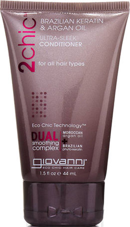 Giovanni 2Chic Brazilian Keratin & Argan Oil Ultra Sleek Co Conditioner Reconstruction/Nourishment for All Hair Types 45ml