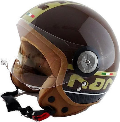 Beon B-110 Nano+ Brown Motorradhelm Jet 1000gr