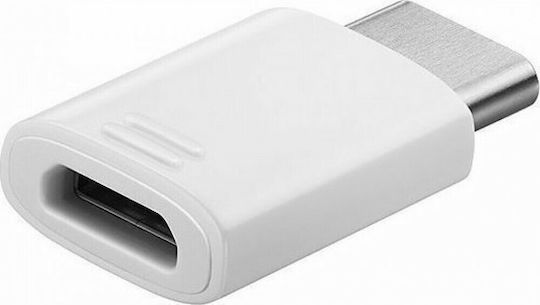 Samsung Конвертор USB-C мъжки към micro USB женски Бял 1бр EE-GN930BWEGWW