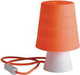 Drum Tischlampe für Fassung E14 mit Orange Schirm und Basis