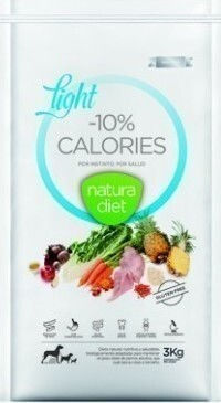 Dingonatura Natura Diet Light -10% Calories 3kg Trockenfutter Diät für erwachsene sterilisierte Hunde mit Türkei und Brauner Reis