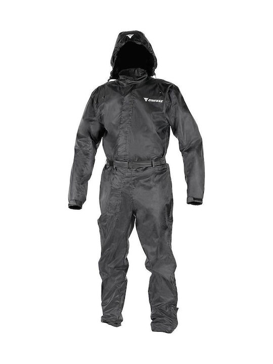 Dainese D-Crust Rain Suit Ανδρική Αδιάβροχη Ολόσωμη Φόρμα Μηχανής Μαύρο Χρώμα