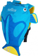 Trunki Blaue Fische Schulranzen Rucksack Kindergarten in Hellblau Farbe