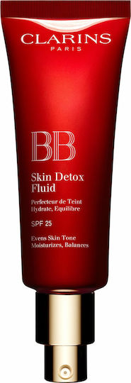 Clarins Skin Detox BB 01 Light Leichte Tagescreme mit LSF 25 zur Feuchtigkeitspflege und gegen Unreinheiten mit Aloe Vera 45 ml