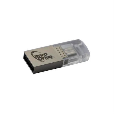 IMRO Imrodrive 8GB USB 2.0 Stick με σύνδεση USB-A & micro USB-B Ασημί