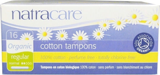 Natracare Tampons Organic Cotton with Applicator for Normal Flow 16pcs
