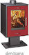 Syrios Dimitsana Stahl Holzofen 14kW Bordeaux