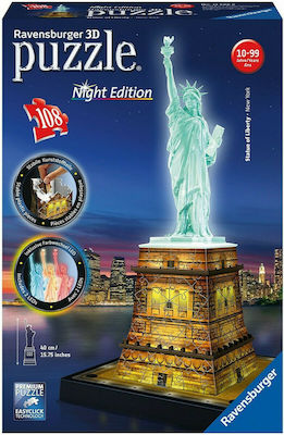 Statue of Liberty, Night Edition Puzzle 3D 108 Pieces