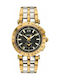 Versace V-Race Men's Watch 42mm Battery with Gold Metal Bracelet