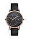 Skagen Hagen Watch with Black Leather Strap