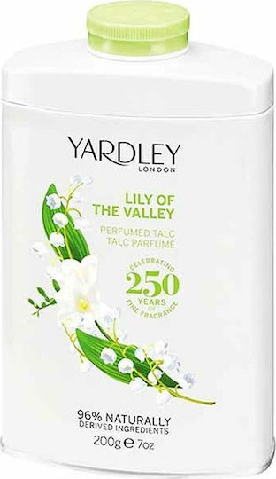 Yardley Lilly Of The Valley Αποσμητικό σε Πούδρα Χωρίς Αλουμίνιο 200gr