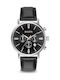 Bulova Classic Ανδρικό Ρολόι 41mm Χρονογράφος Μπαταρίας με Μαύρο Δερμάτινο Λουράκι