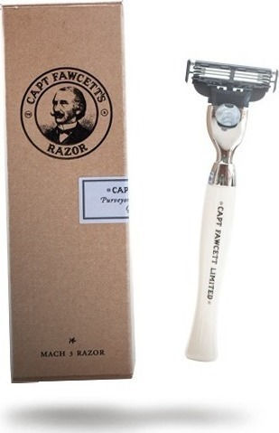 Captain Fawcett's Finest Hand Crafted Safety Razor Бръсначка с Резервна глава 3 остриета